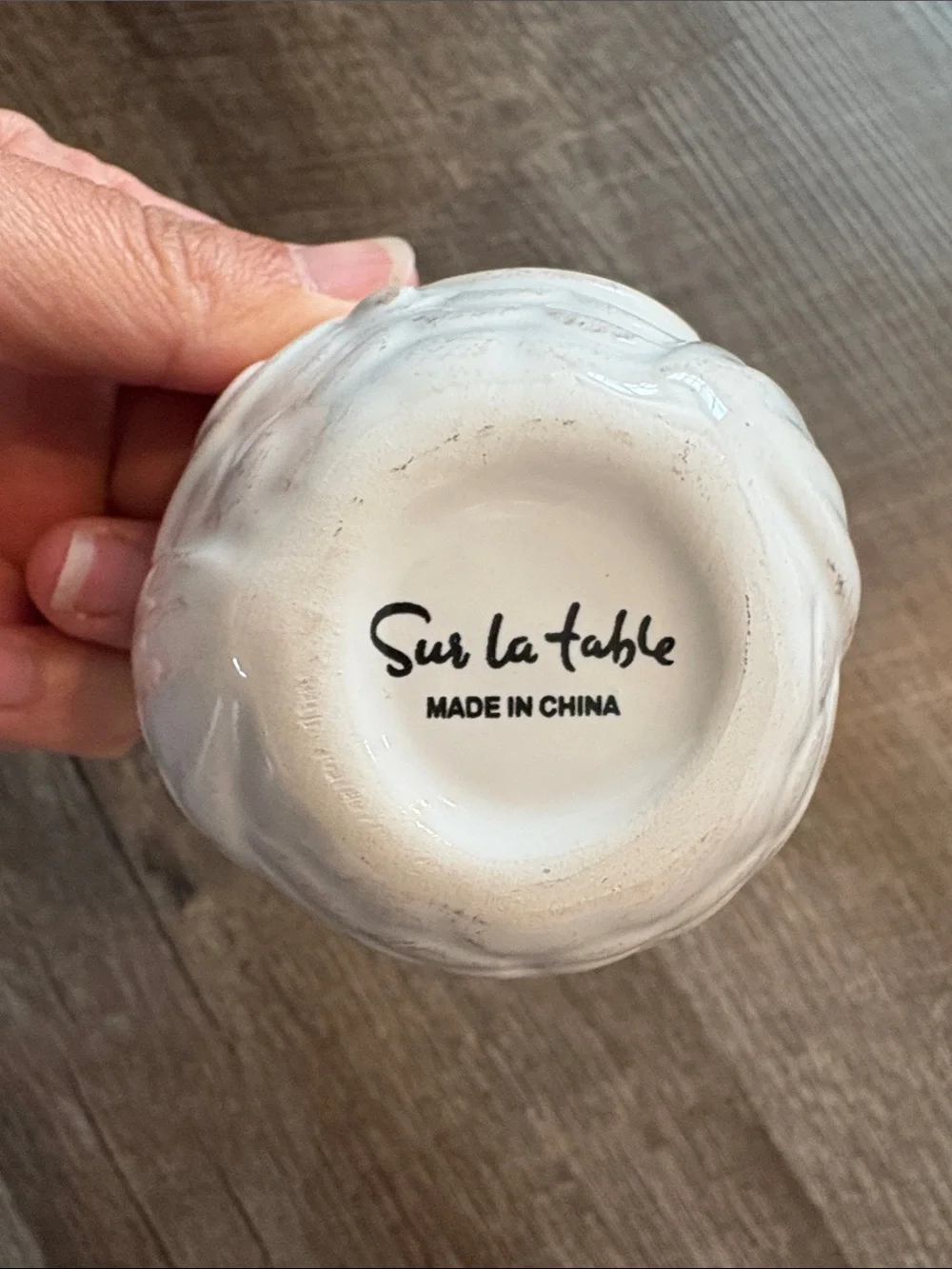 Sur La Table Owl Nesting Measuring Bowls and Spoon Set Ceramic White